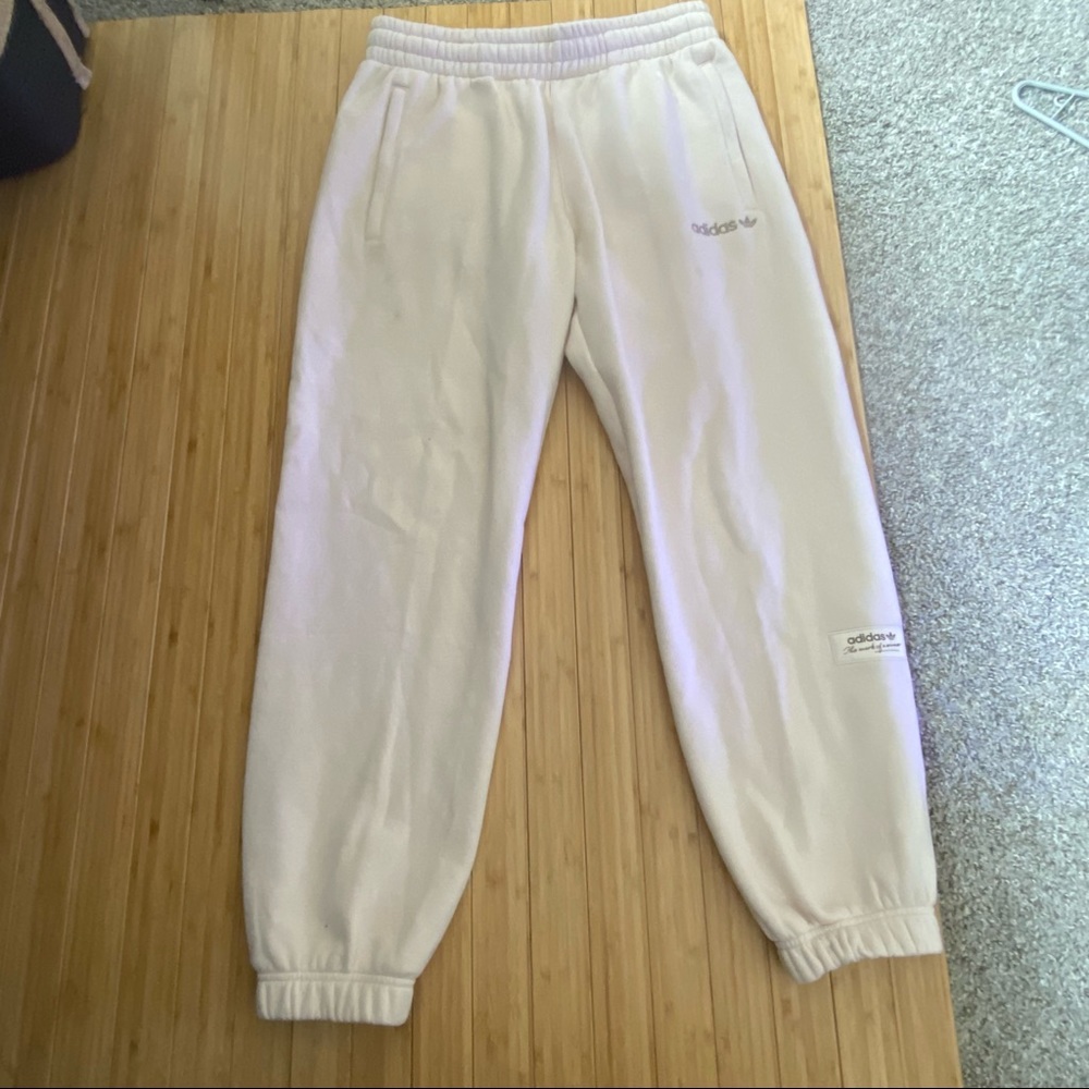 Adidas Trefoil linear sweatpants: NWT. Have a Matching 1/4 zip sweater available